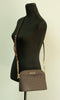 Michael Kors Jet Set Medium Brown Signature PVC X Cross Dome Crossbody