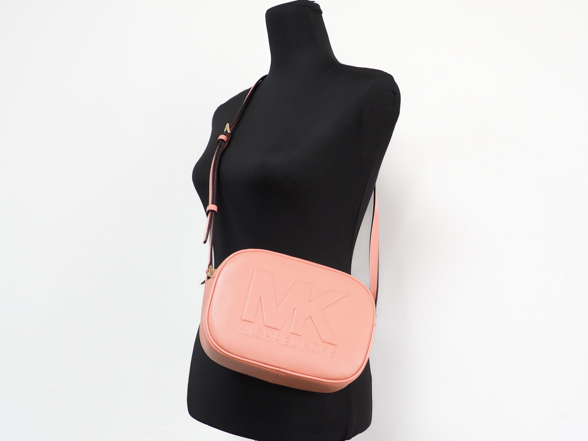 Michael Kors Jet Set Travel Medium Oval Crossbody Bag (PWD BLSH MLT):  Handbags