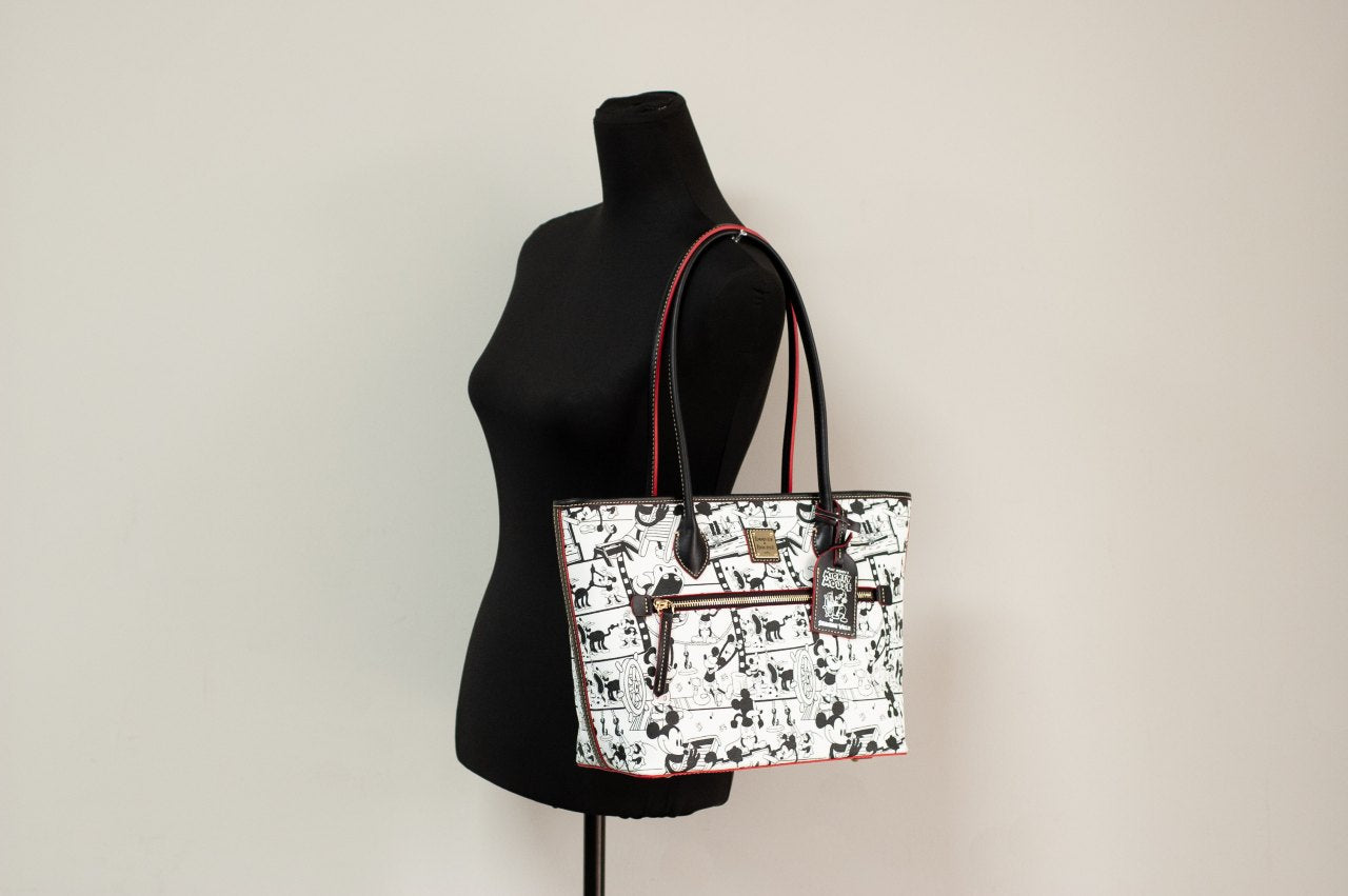 Dooney & Bourke Steamboat Willie tote on mannequin