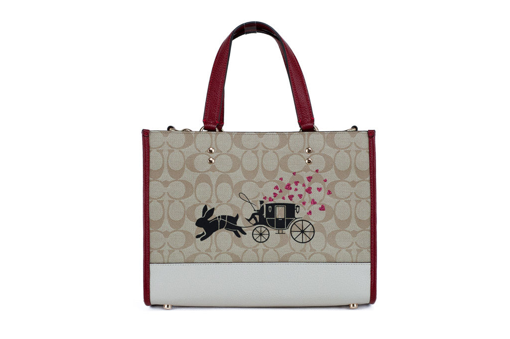 Coach Dempsey lunar new year tote on white background