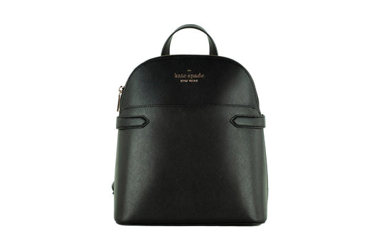 Kate Spade staci black dome backpack on white background