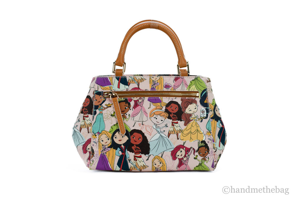 Dooney & Bourke Disney Princess satchel back on white background
