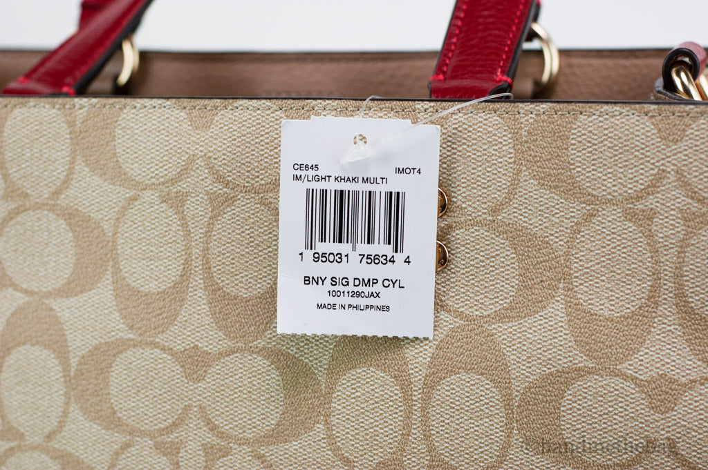 Coach Dempsey lunar new year tote tag on white background