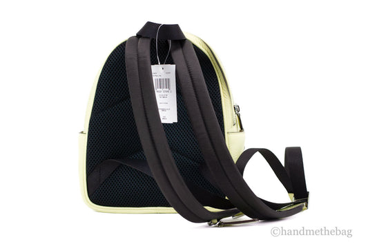 Coach Court pale lime mini backpack back on white background