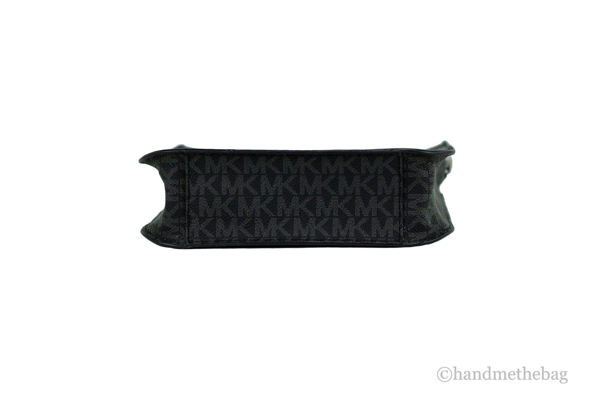 Michael Kors briley black logo crossbody bottom on white background
