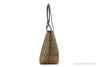 Coach City boysenberry tote side on white background