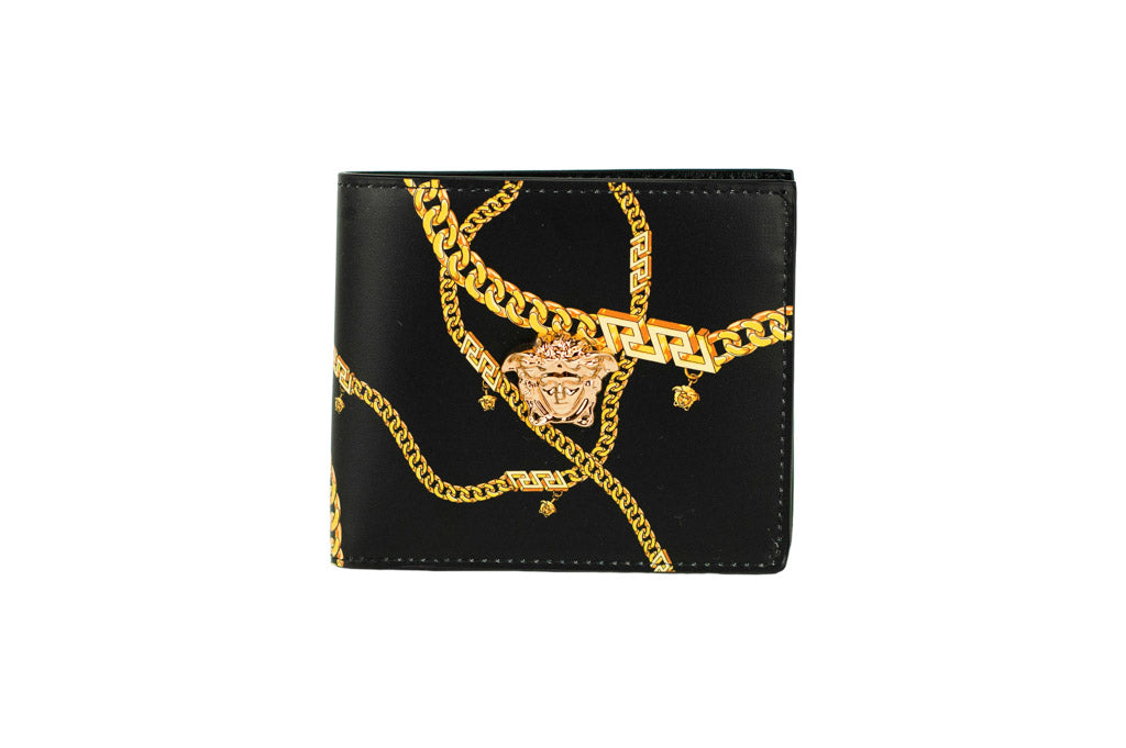 Versace chain pattern wallet on white background