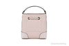 Michael Kors Mercer powder blush bucket crossbody back on white background