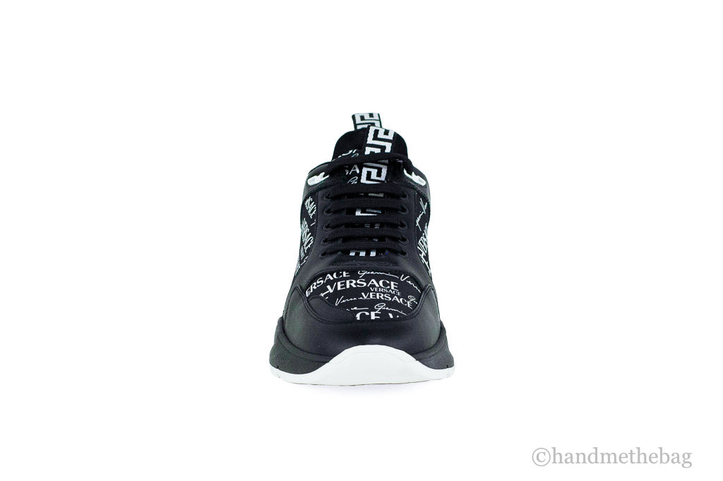 Versace logo sneaker front on white background