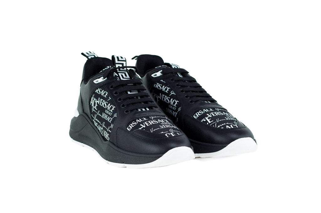 Versace logo sneakers on white background