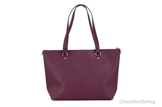 Coach Gallery black cherry tote back on white background