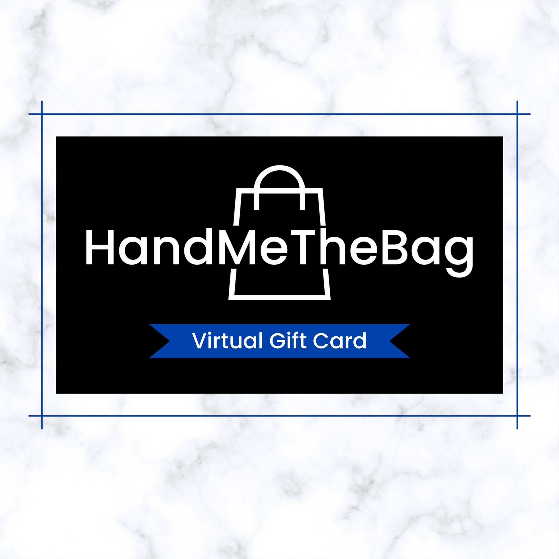 HandMeTheBag logo virtual gift card design