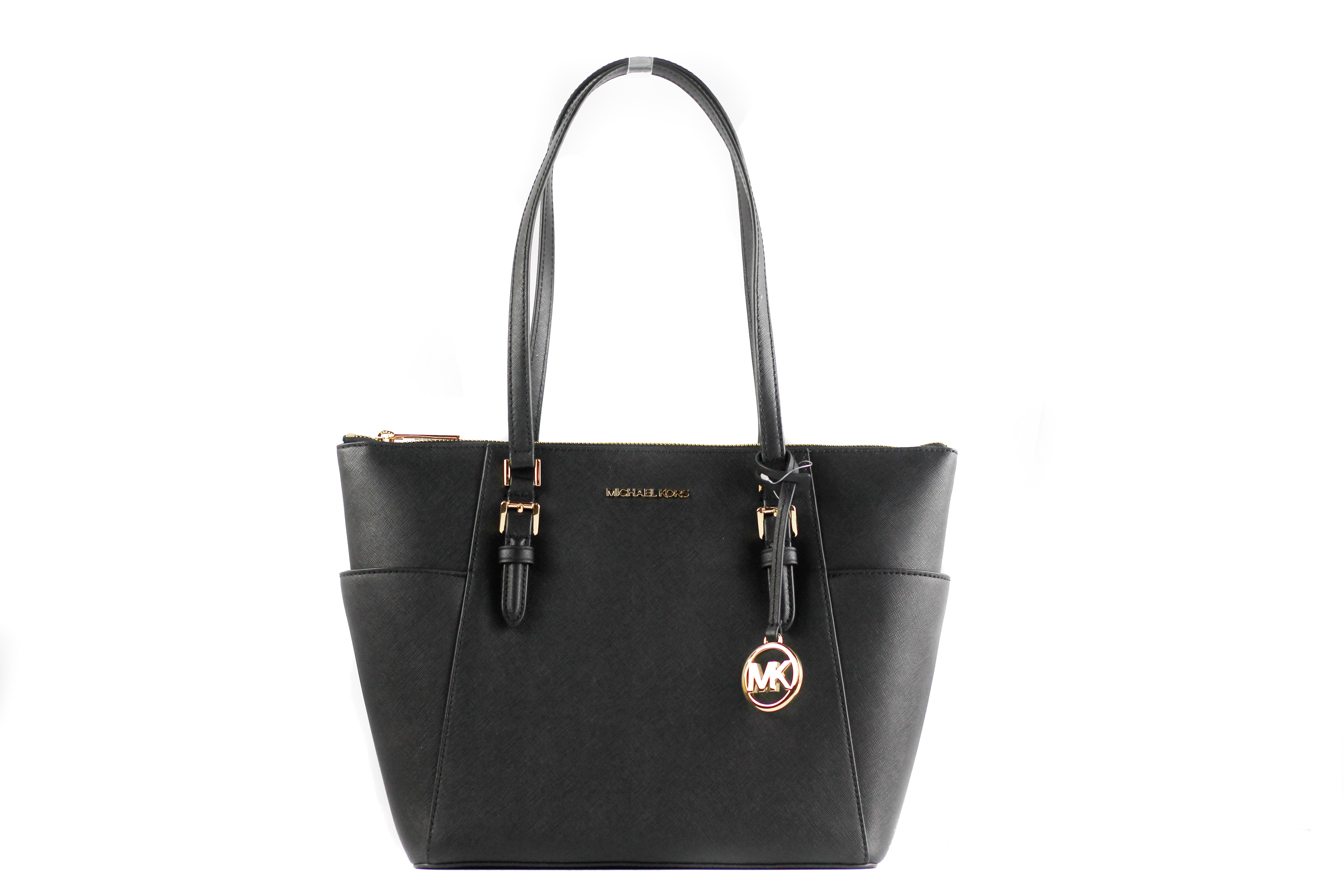 Michael Kors Shania Large East West Chain PVC Signature Tote Handbag Bag in  Black … - AllGlitters