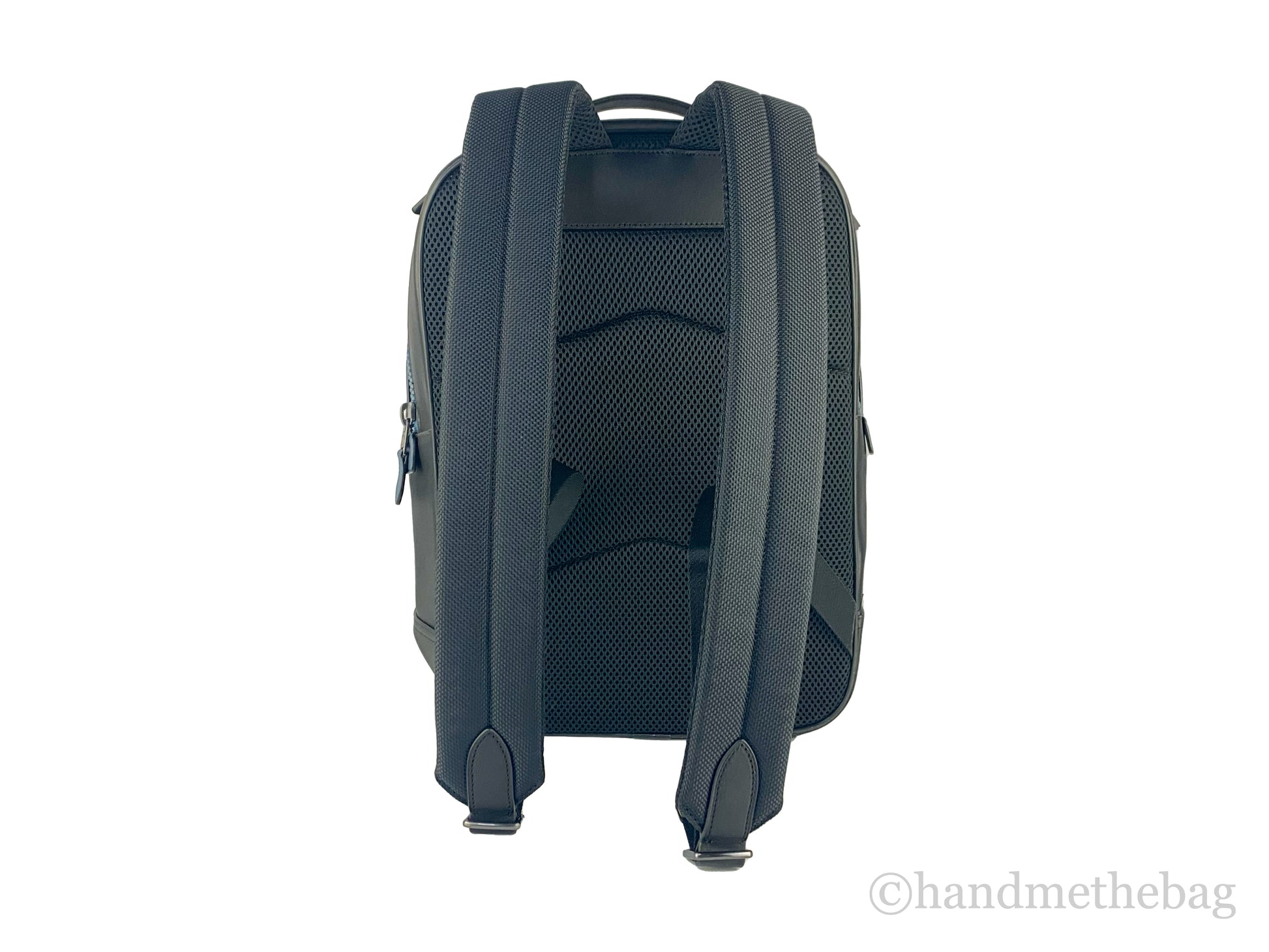 Coach Mens Westway Medium Black Leather Graffiti Logo Backpack