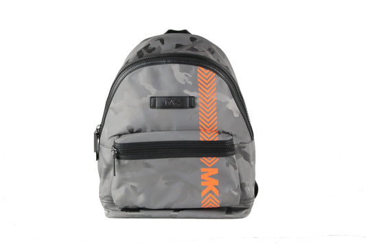 Michael Kors Kent Nylon Grey Camo Orange Neon Backpack