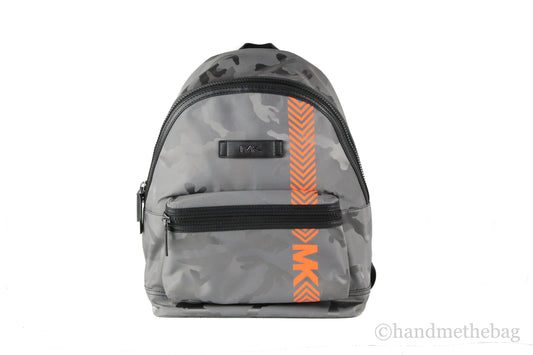 Michael Kors Kent Nylon Grey Camo Orange Neon Backpack