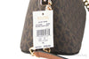 Michael Kors Jet Set Medium Brown Signature PVC X Cross Dome Crossbody Handbag