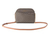 Michael Kors Jet Set Medium Brown Signature PVC X Cross Dome Crossbody