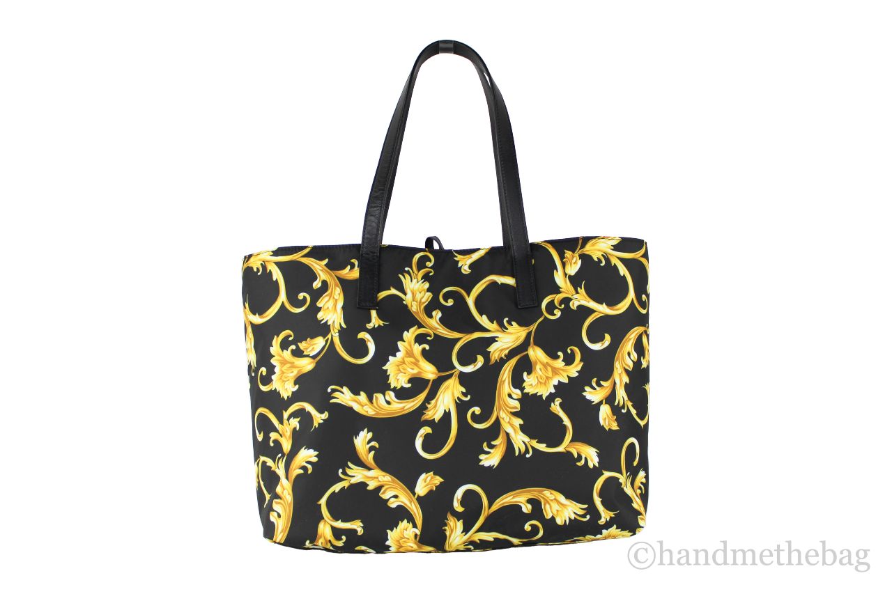 Versace Tote Bag With Embossed Logo And Gold Details