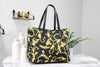 Versace stampato tote bag back on marble table