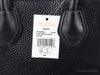Michael Kors mercer black north south shopper bag tag on white background