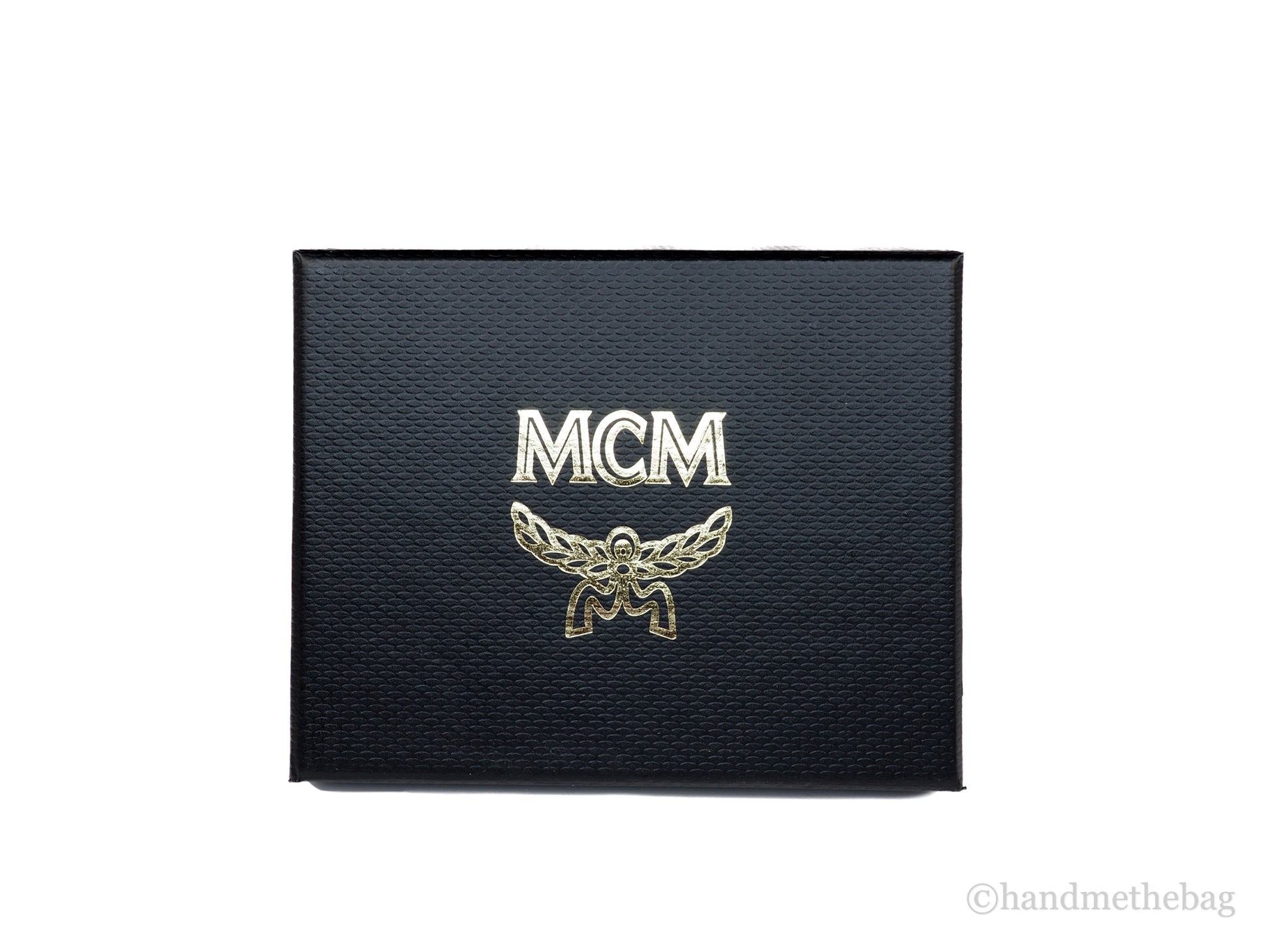 MCM Spectrum Mini White Blue Visetos Leather Card Case