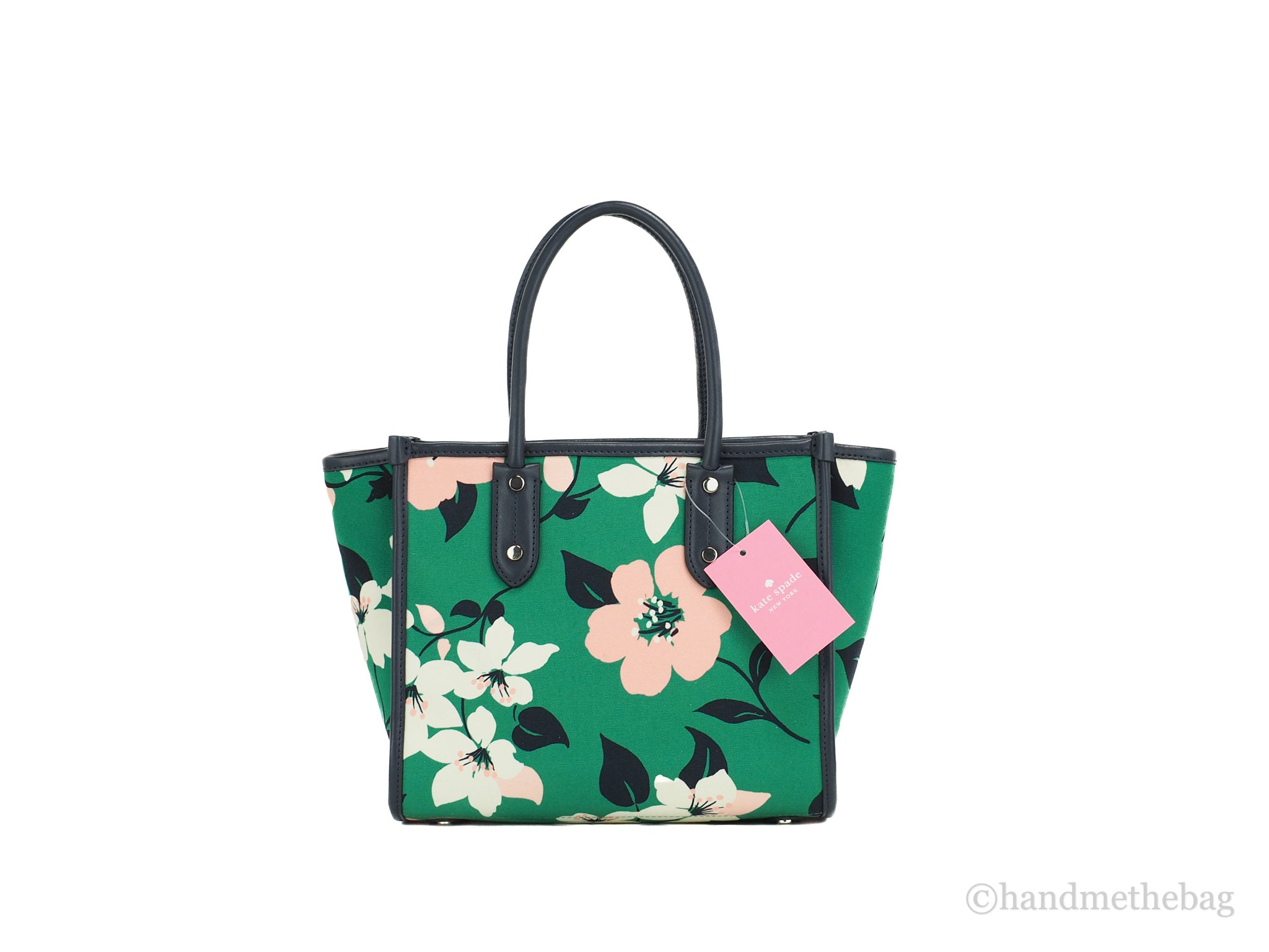 Kate Spade Ella Lily Blooms Floral Small Canvas Printed Crossbody Tote Handbag
