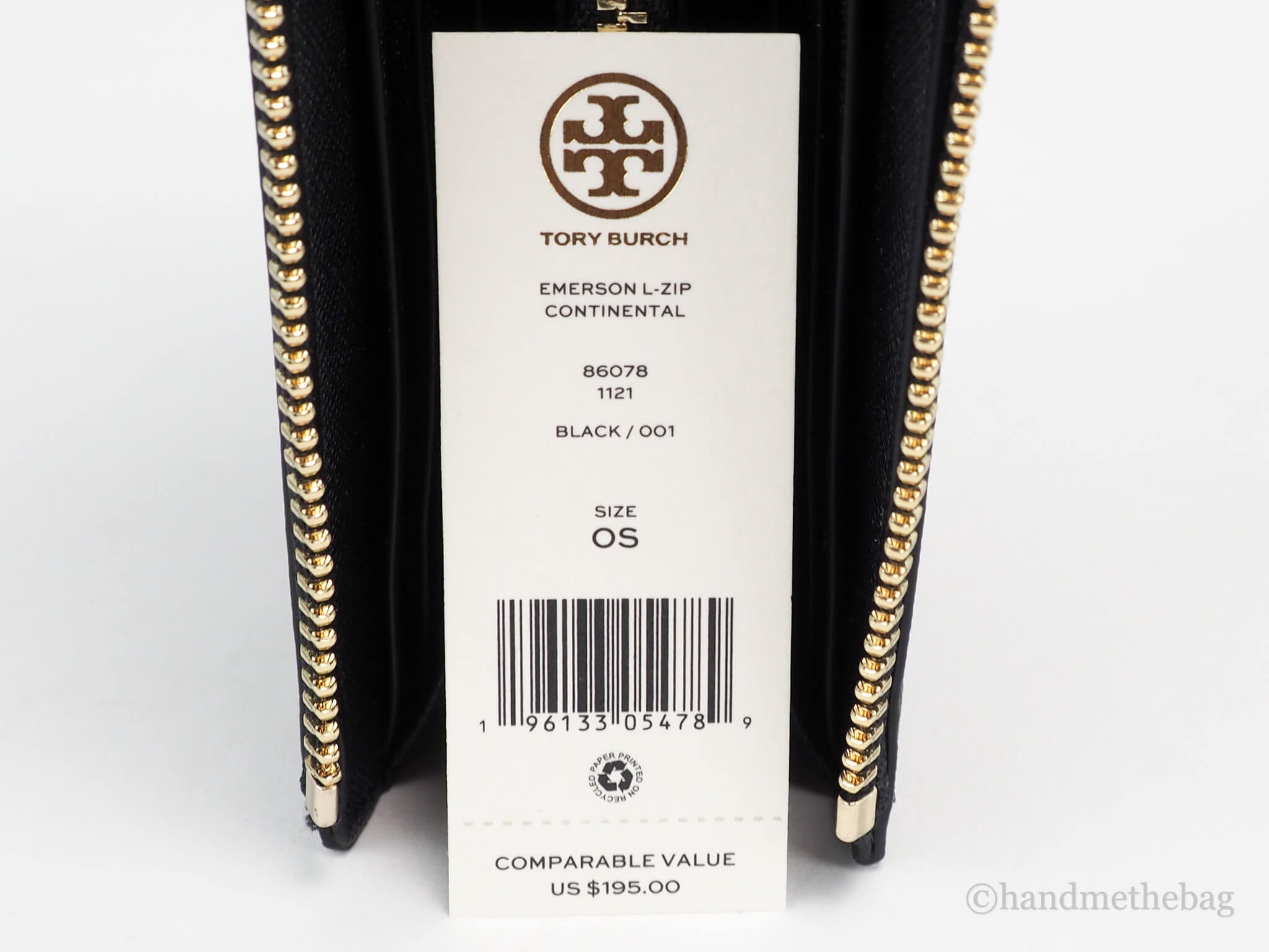 Tory Burch Emerson Zip Continental Wallet in Black
