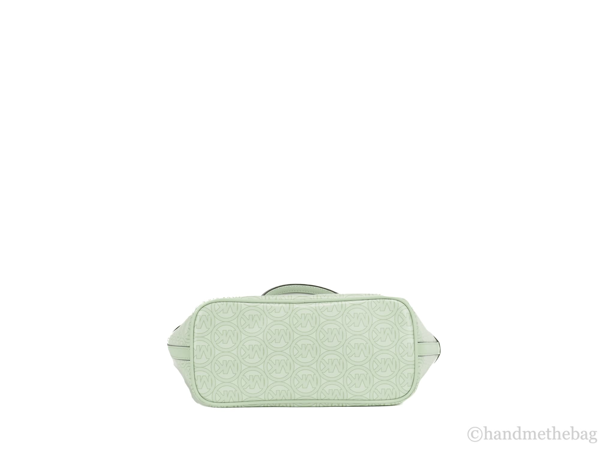 Michael Kors Jodie Small Atom Green Jacquard Recycled Polyester Tote Bag Handbag