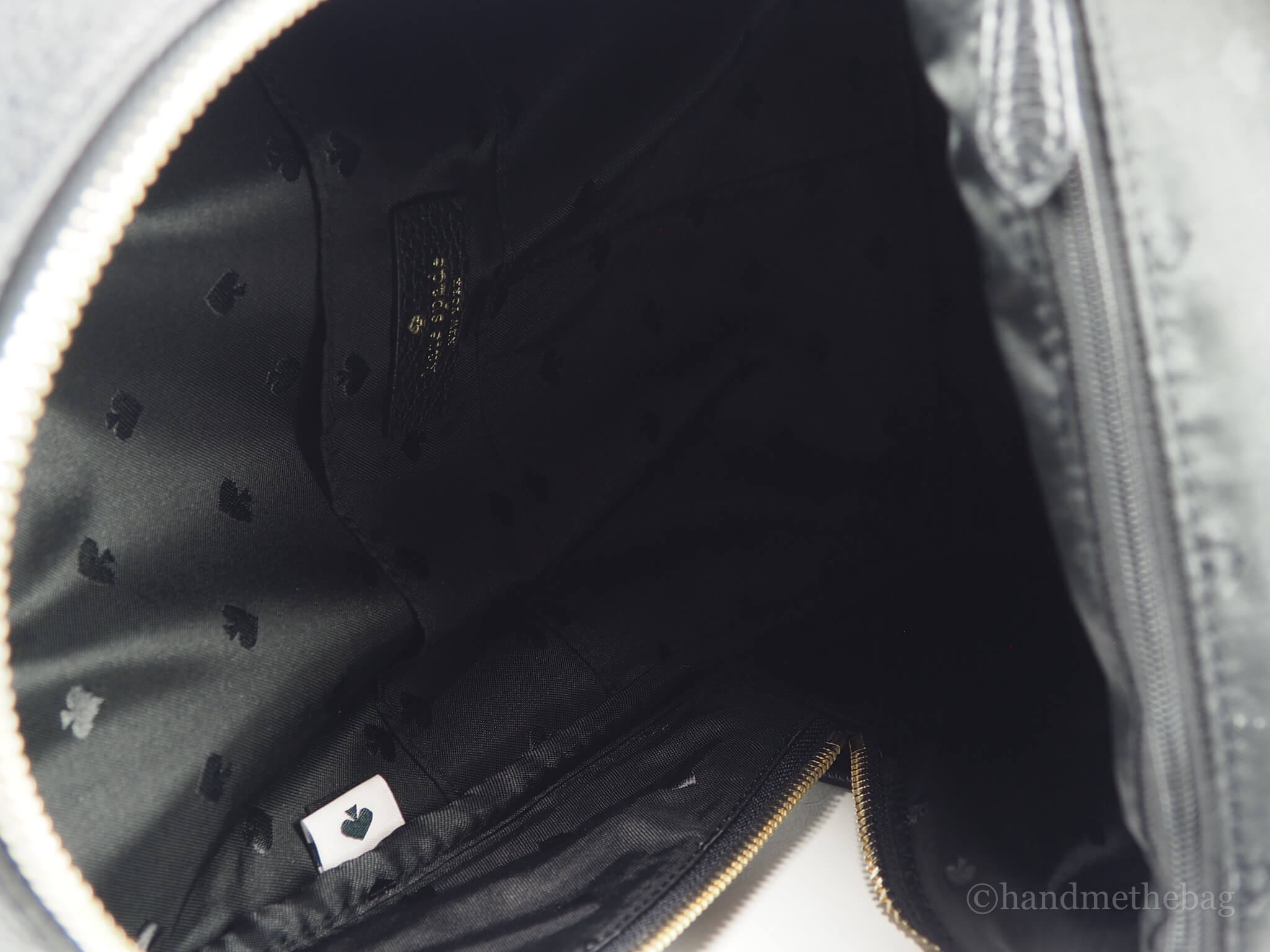 Kate Spade Leila Pebbled Leather Medium Dome Backpack School Bag Black