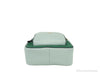 Coach Court green colorblock backpack bottom on white background