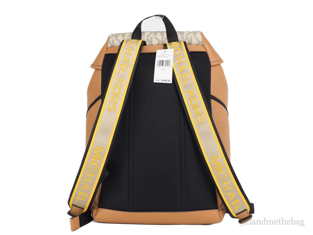 Michael Kors Cooper chino backpack back on white background