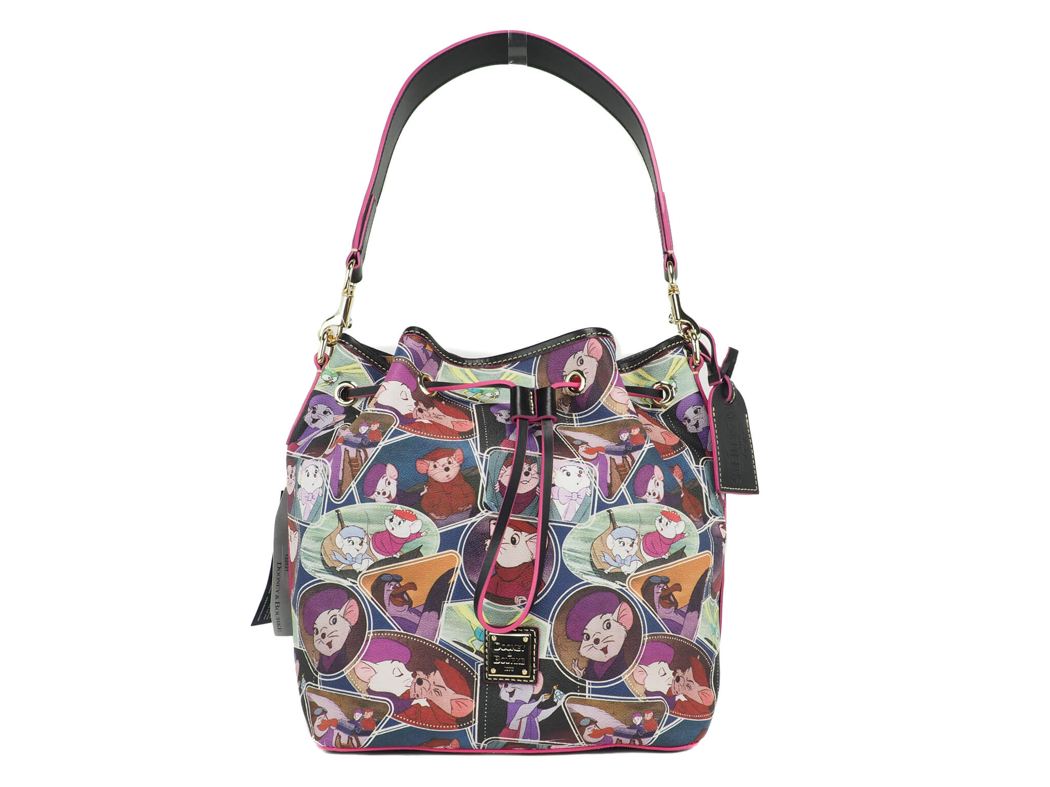 Dooney and Bourke Rescuers drawstring bag on white background 
