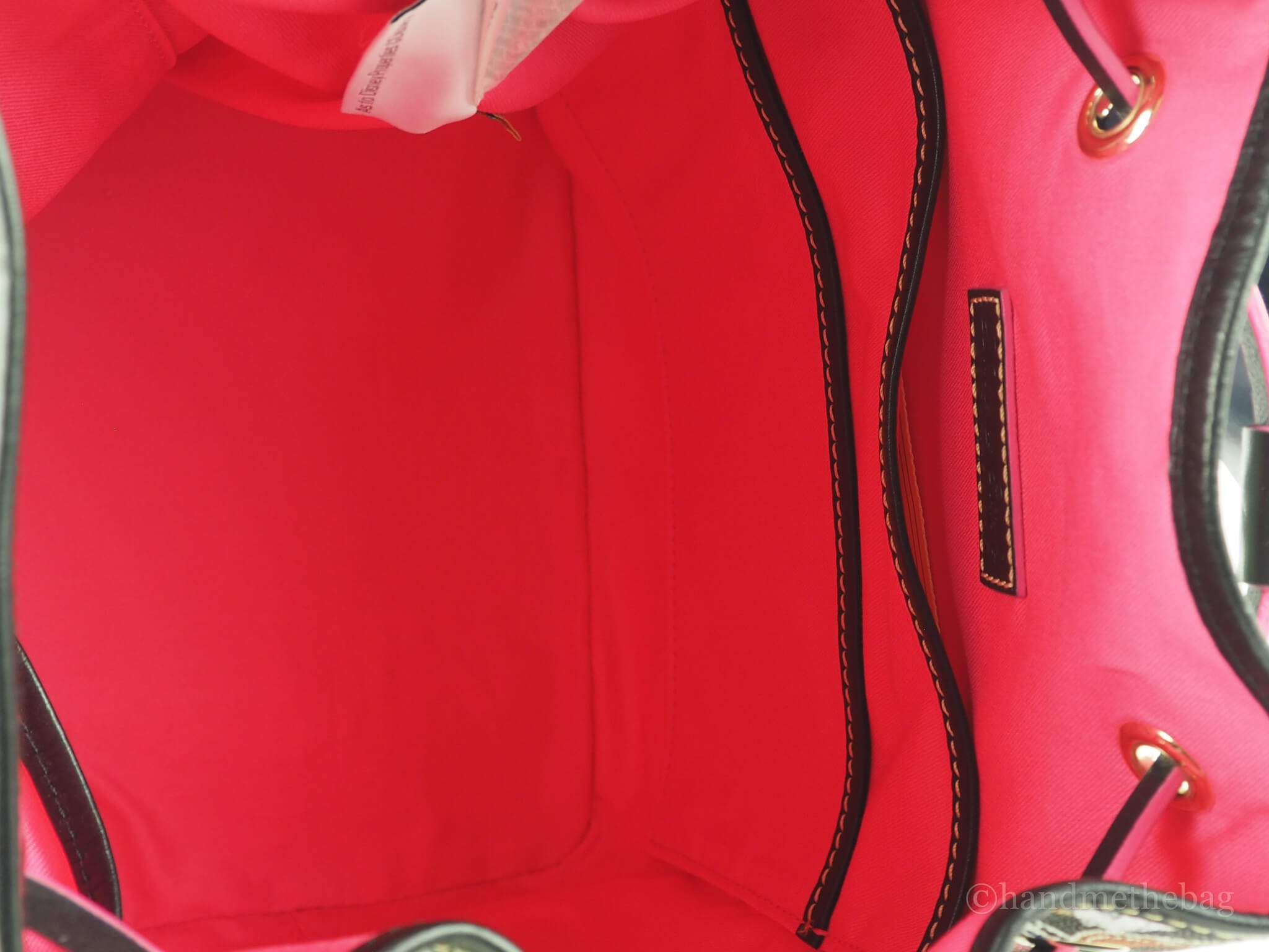 Dooney and Bourke Rescuers drawstring bag inside on white background 