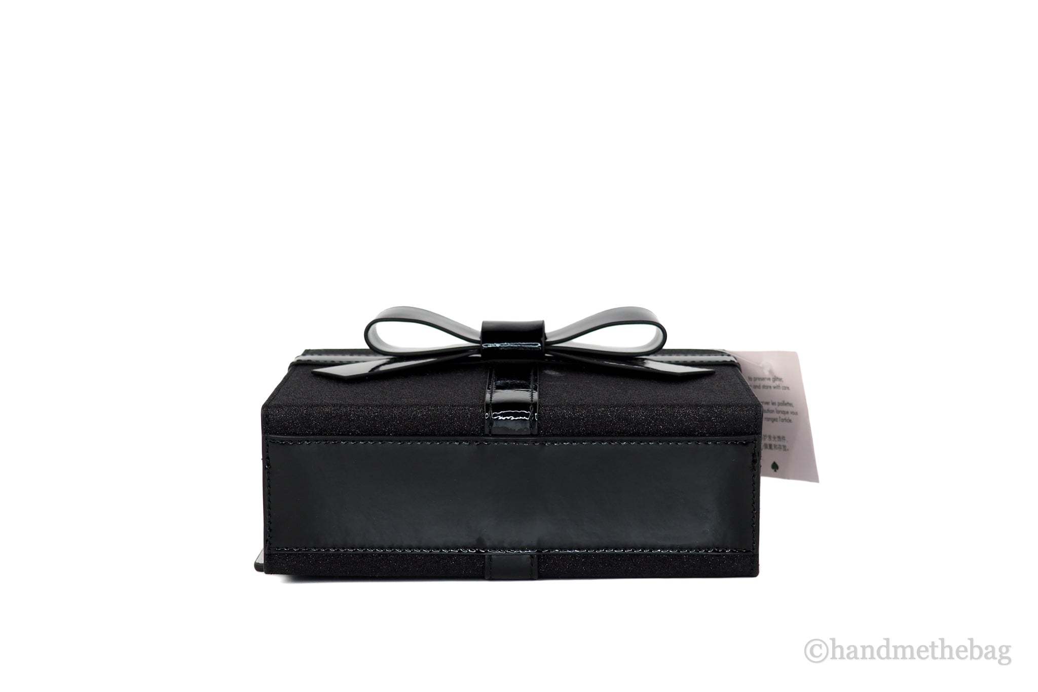 Kate Spade Wrapping Party Gift Box Black Glitter Leather Crossbody Bag Handbag