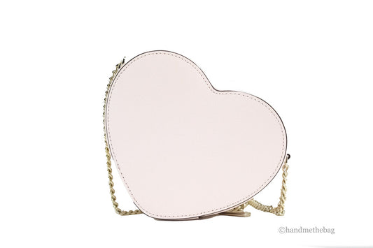 kate spade love shack mini light rose heart crossbody back on white background