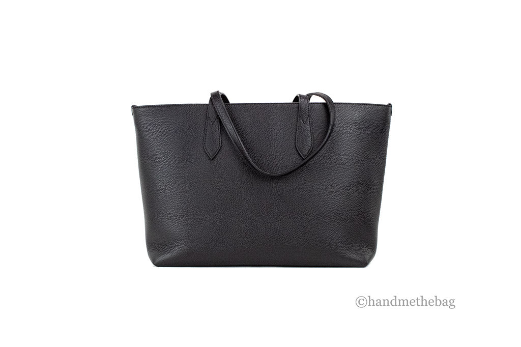 burberry ardwell black tote back on white background