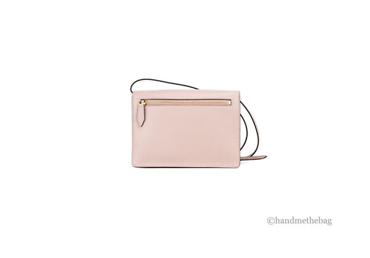burberry macken pale orchid house check crossbody back on white background