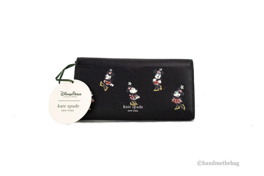 kate spade x disney parks minnie mouse wallet crossbody back on white background