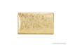 versace metallic gold evening bag back on white background