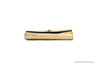 versace metallic gold evening bag bottom on white background