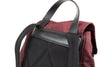 burberry burgundy nylon backpack detail on white background