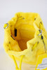 marc jacobs the terry mini bucket bag yellow inside on white background