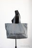 burberry trench charcoal grey econyl tote on mannequin