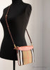burberry peyton house check cinnamon red crossbody on mannequin