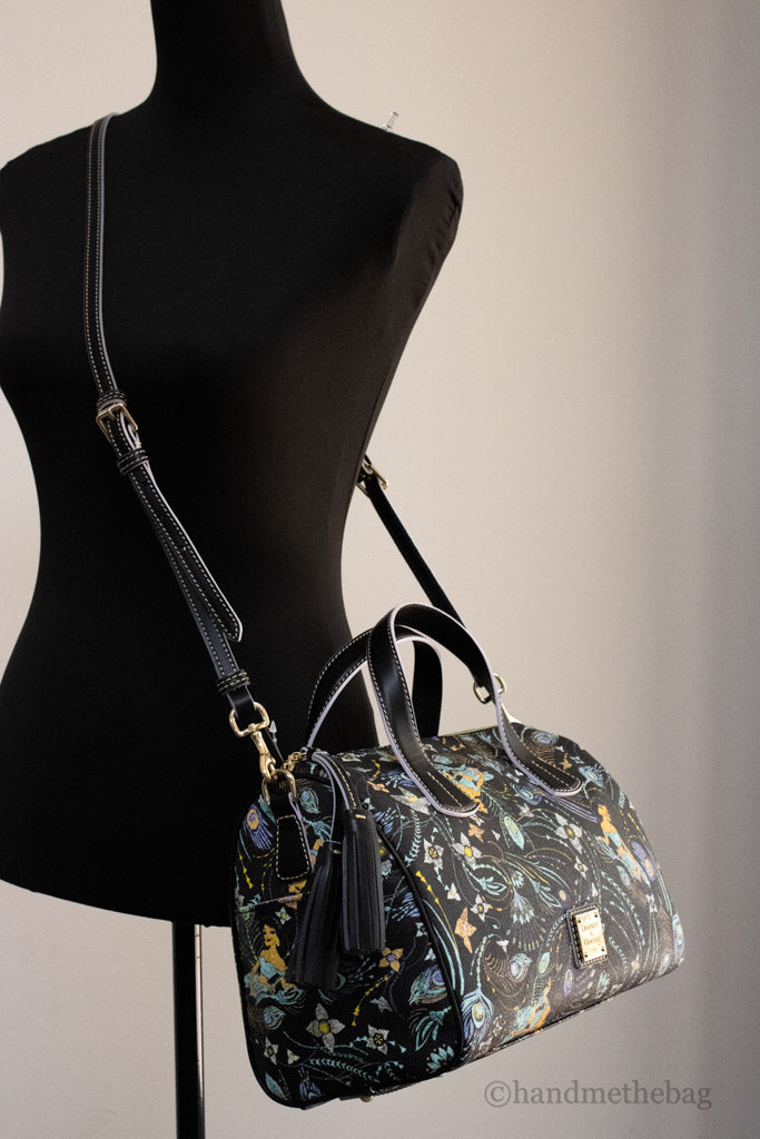 dooney and bourke aladdin 30th anniversary satchel on mannequin