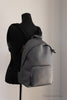 burberry abbeydale charcoal grey backpack on mannequin