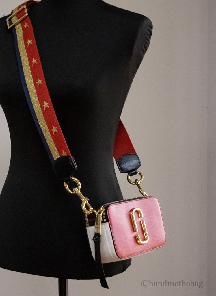 Marc Jacobs The Americana Snapshot Saffiano Leather True Red Shoulder Handbag