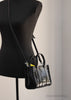 marc jacobs the shiny crinkle micro tote black on mannequin