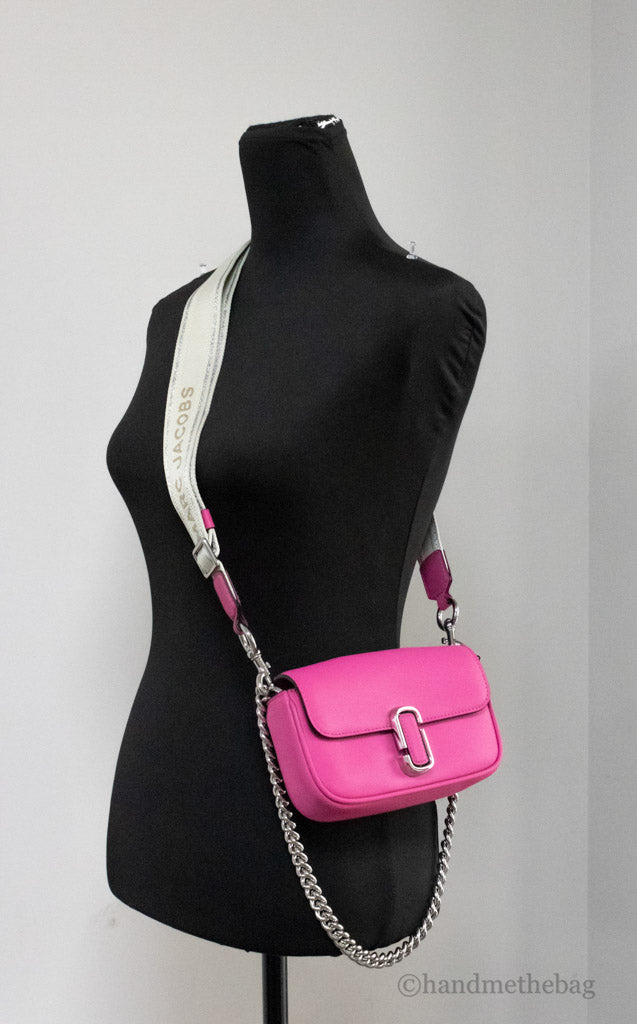 marc jacobs the j marc magenta shoulder bag on mannequin